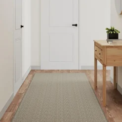 Online Muebles tifón Alfombra de pasillo con aspecto de sisal plateada 80x400 cm Plateado