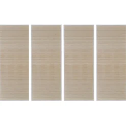 Outlet Muebles tifón Alfombras rectangulares de bambú natural 4 unidades 120x180 cm Beige