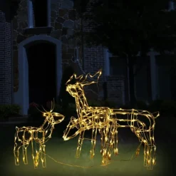Clearance Muebles tifón Alumbrado de Navidad con renos 3 piezas 229 LED
