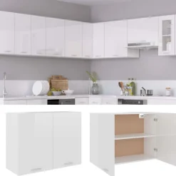 Best Muebles tifón Armario colgante cocina madera ingeniería blanco brillo Blanco