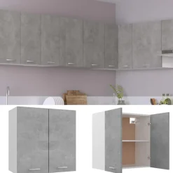 Best Muebles tifón Armario colgante contrachapada gris hormigón 60x31x60 cm