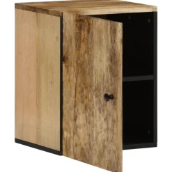 Best Muebles tifón Armario de baño de pared madera maciza de mango 38x33x48 cm Marrón
