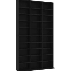 Discount Muebles tifón Armario para CDs madera contrachapada negro 102x16x177,5 cm Negro