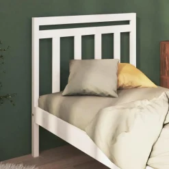 Hot Muebles tifón Cabecero de cama madera maciza de pino blanco 95x4x100 cm Blanco