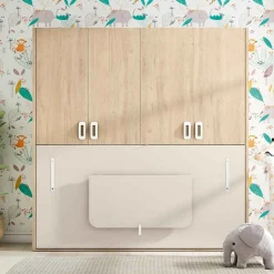 Clearance Muebles tifón Cama abatible horizontal JOVEN 06 Sahara-gris coco