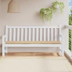 Best Muebles tifón Cojín de banco de jardín tela Oxford beige 200x50x3 cm Beige