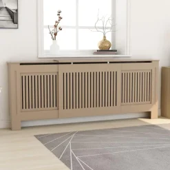 Clearance Muebles tifón Cubierta para radiador MDF 205 cm Marrón