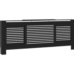 Hot Muebles tifón Cubierta para radiador MDF negro 205 cm Negro