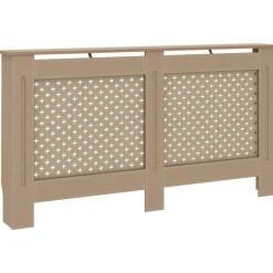 New Muebles tifón Cubierta para radiador MDF 152x19x81,5 cm Marrón