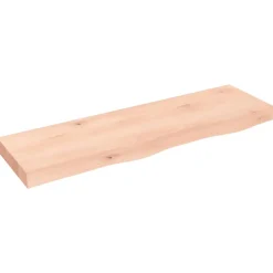 Best Muebles tifón Encimera de baño madera maciza sin tratar 100x30x(2-6) cm Marrón
