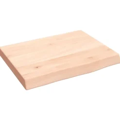 Best Muebles tifón Encimera de baño madera maciza sin tratar 40x30x(2-4) cm Marrón