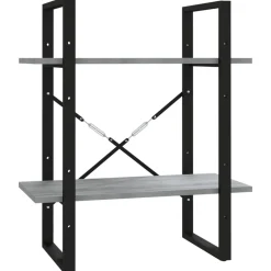 Best Muebles tifón Estantería 2 niveles madera contrachapada gris 60x30x70 cm Gris