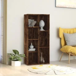 Outlet Muebles tifón Estantería color roble ahumado 50x25x106 cm Marrón