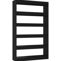 Best Muebles tifón Estantería de libros/divisor de espacios negro 100x30x166 cm Negro