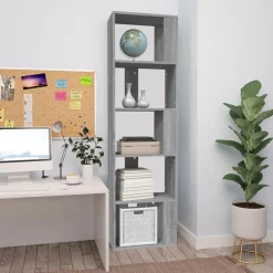 Online Muebles tifón Estantería de madera contrachapada gris Sonoma 45x24x160 cm Gris