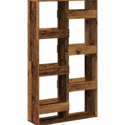 Best Muebles tifón Estantería de madera de ingeniería envejecida 100x33x175 cm Marrón