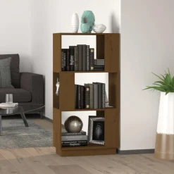 Best Muebles tifón Estantería/divisor espacios madera pino marrón miel 51x25x101cm Marrón