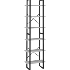 Best Muebles tifón Estantes de almacenaje 2 uds contrachapada hormigón 60x30x210cm Gris