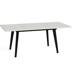 Clearance Muebles tifón Mesa comedor pata metálica inclinada negra EINAR Polar Ext. 90 140(191)