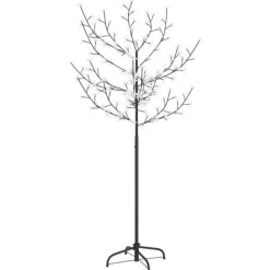 Fashion Muebles tifón Árbol de Navidad 120 LEDs blanco frío flores de cerezo 150 cm
