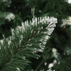 Fashion Muebles tifón Árbol de Navidad artificial con piñas y brillo blanco 210 cm