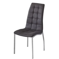 Clearance Muebles tifón Silla de comedor MALVA Tela gris