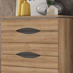 Online Muebles tifón Sinfonier de 6 cajones gris EMEROT nogal-gris