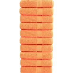 Discount Muebles tifón Toallas de mano SOLUND 10 unidades naranja 50x100 cm 600 gsm Naranja