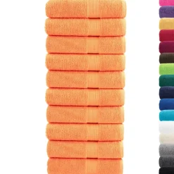 Discount Muebles tifón Toallas de mano SOLUND 10 unidades naranja 50x100 cm 600 gsm Naranja