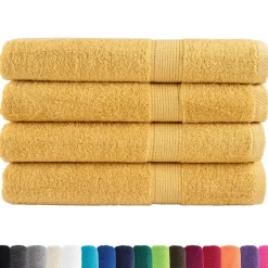 Best Muebles tifón Toallas premium SOLUND 4 unidades dorado 100x200 cm 600 gsm Oro